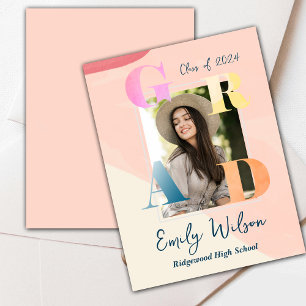 Niedliche 2025 GRAD Foto Graduate Ankündigung Postkarte