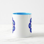 Niedliche 2-Foto-Positive Vibes, Blaues Böse Augen Tasse (Zentrum)