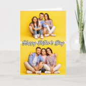 Niedliche 2-Foto-Vorlage Vatertag Karte (Vorderseite)