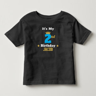 Niedliche 2. Geburtstag Goldkrone & Stars kundensp Kleinkind T-shirt