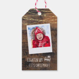 Niedliche 2-seitige Foto-Kamera beleuchtet rustika Geschenkanhänger