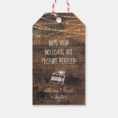 Niedliche 2-seitige Foto-Kamera beleuchtet rustika Geschenkanhänger (Rückseite)