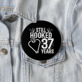 Niedliche 37-jährige Paare Verheiratet 37 Jahre Button (Beispiel)