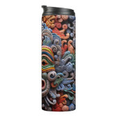 Niedliche 3-D Tiki-Maske Thermosbecher (Nach rechts gedreht)