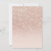 Niedliche 3. Rose Gold Moderne Prinzessin Geburtst Einladung (Rückseite)