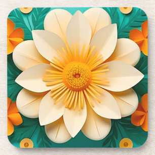 Niedliche 3D-Blume Getränkeuntersetzer