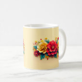Niedliche 3D-Blume Kaffeetasse (VorderseiteRechts)