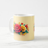 Niedliche 3D-Blume Kaffeetasse (Vorderseite Links)