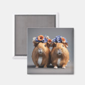 Niedliche 3D Boho Guinea Schweine Kühlschrankmagne Magnet (Vorderseite/Rückseite)