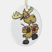 Niedliche 3D-Brille | Hintergrundfarbe auswählen Keramik Ornament (Rechts)