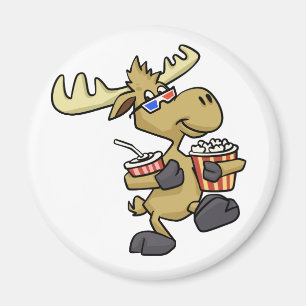 Niedliche 3D-Brille tragen  Hintergrundfarbe Magnet