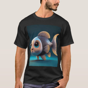 Niedliche 3D-Fisch-Spaß T-Shirt