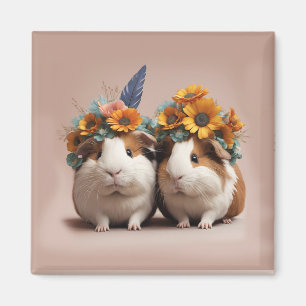 Niedliche 3D-Guinea Schweine, Kühlschrankmagnet
