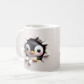Niedliche 3D-Pinguin-Tasse Kaffeetasse (Vorderseite Links)