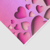 Niedliche 3D-Rosa Herzchen Valentinas Dekoupage Seidenpapier (Ausschnitt)