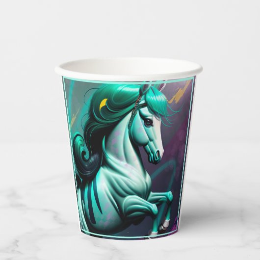 Niedliche 3D Spirit Pony 24 Paper Cups Pappbecher (Vorderseite)