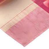 Niedliche 3D-Welpe im rosa und weißen Hintergrund Tischdecke (Schrägansicht)