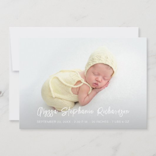 Niedliche 4 Multi-Foto-Kinderankündigung Einladung (Vorderseite)