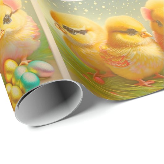 Niedliche 4 Osterhühnerkollektion Geschenkpapier (Rolleneckpunkt)