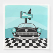 Niedliche 50er Diner Party Serviette (Vorderseite)