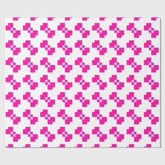 Niedliche 8-Bit-Pixelanzeige Geschenkpapier (Flach)