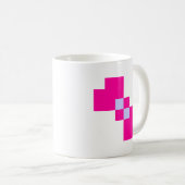Niedliche 8-Bit-Pixelanzeige Kaffeetasse (VorderseiteRechts)