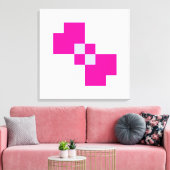 Niedliche 8-Bit-Pixelanzeige Leinwanddruck (Insitu (Wohnzimmer))