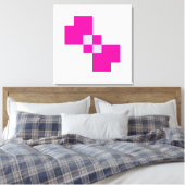 Niedliche 8-Bit-Pixelanzeige Leinwanddruck (Insitu (Schlafzimmer))