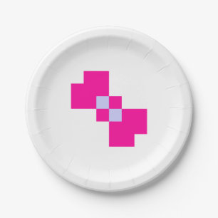 Niedliche 8-Bit-Pixelanzeige Pappteller