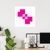 Niedliche 8-Bit-Pixelanzeige Poster (Heimbüro)