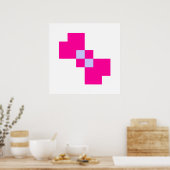 Niedliche 8-Bit-Pixelanzeige Poster (Küche)