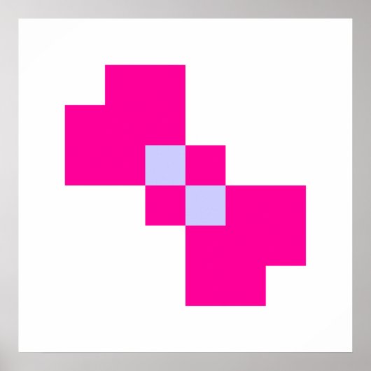 Niedliche 8-Bit-Pixelanzeige Poster (Vorne)