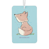 Niedliche Abbildung des Babyfuchs Cartoon Autolufterfrischer (Rückseite)