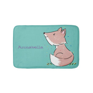 Niedliche Abbildung des Babyfuchs Cartoon Badematte
