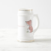 Niedliche Abbildung des Babyfuchs Cartoon Bierglas (VorderseiteRechts)