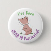 Niedliche Abbildung des Babyfuchs Cartoon Button (Vorderseite)