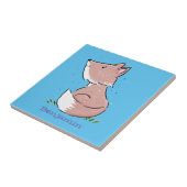 Niedliche Abbildung des Babyfuchs Cartoon Fliese (Seite)