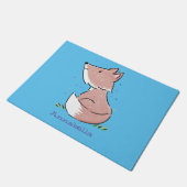 Niedliche Abbildung des Babyfuchs Cartoon Fußmatte (Schrägansicht)