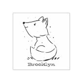 Niedliche Abbildung des Babyfuchs Cartoon Gummistempel (Prägung)