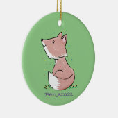 Niedliche Abbildung des Babyfuchs Cartoon Keramik Ornament (Rechts)