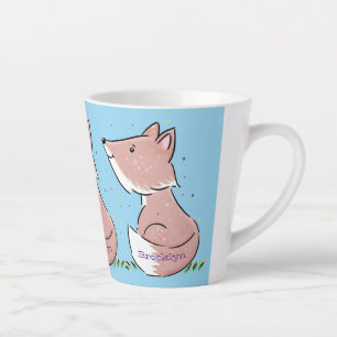 Niedliche Abbildung des Babyfuchs Cartoon Milchtasse