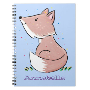 Niedliche Abbildung des Babyfuchs Cartoon Notizblock