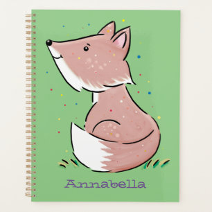 Niedliche Abbildung des Babyfuchs Cartoon Planer