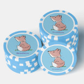 Niedliche Abbildung des Babyfuchs Cartoon Pokerchips (Stapel)