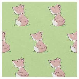Niedliche Abbildung des Babyfuchs Cartoon Stoff