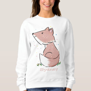 Niedliche Abbildung des Babyfuchs Cartoon Sweatshirt
