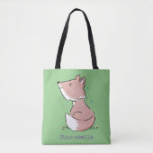 Niedliche Abbildung des Babyfuchs Cartoon Tasche (Vorderseite)