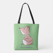 Niedliche Abbildung des Babyfuchs Cartoon Tasche (Rückseite)
