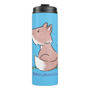 Niedliche Abbildung des Babyfuchs Cartoon Thermosbecher