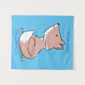 Niedliche Abbildung des Babyfuchs Cartoon Wandteppich (Vorderseite (Horizontal))